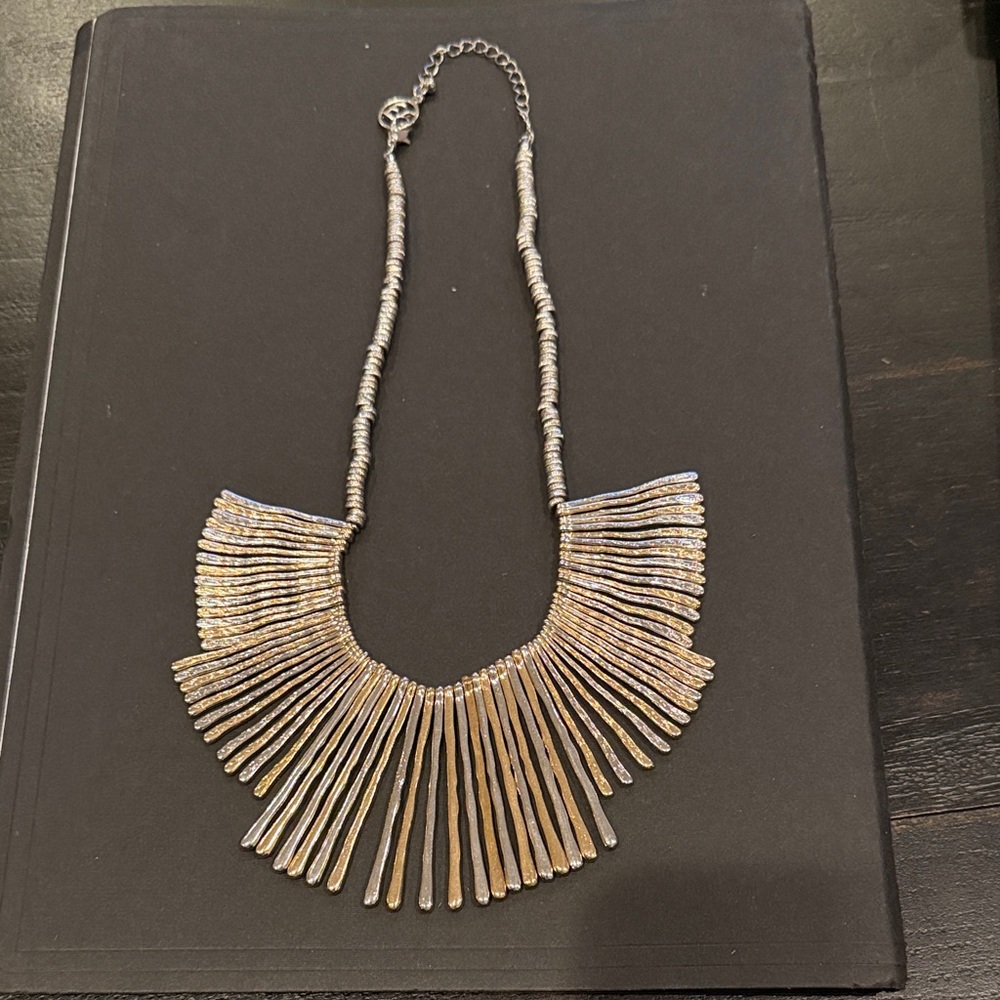 Erica Lyons Silver and Gold Statement Necklace (Bundle jewelry & make an offer!)
